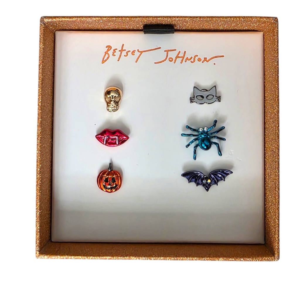 Betsey Johnson Halloween 6 Piece Earring Set NIB - Picture 2 of 6